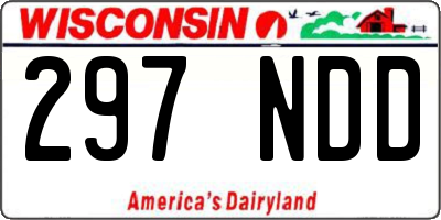 WI license plate 297NDD
