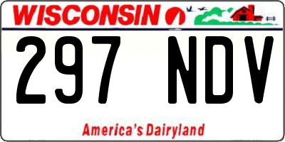 WI license plate 297NDV