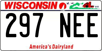 WI license plate 297NEE