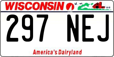 WI license plate 297NEJ