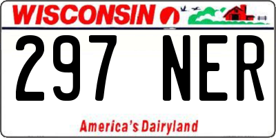 WI license plate 297NER