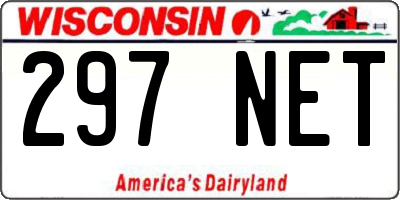 WI license plate 297NET
