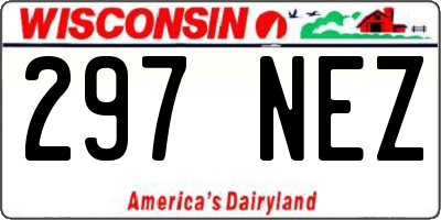 WI license plate 297NEZ