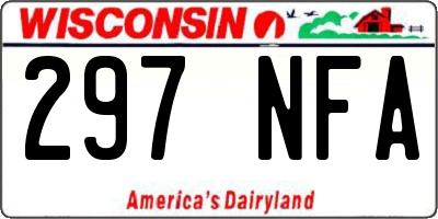 WI license plate 297NFA