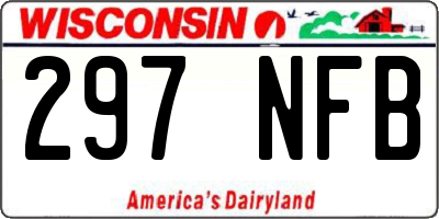 WI license plate 297NFB