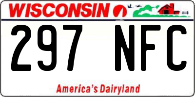 WI license plate 297NFC
