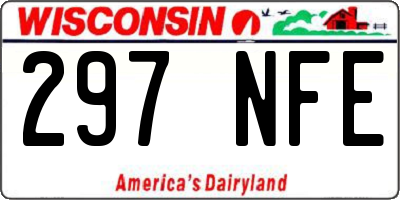 WI license plate 297NFE