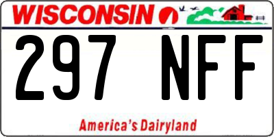 WI license plate 297NFF