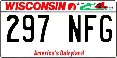 WI license plate 297NFG