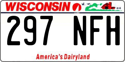 WI license plate 297NFH