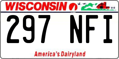WI license plate 297NFI