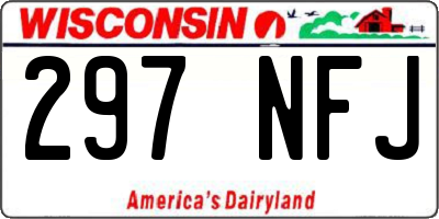 WI license plate 297NFJ