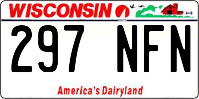 WI license plate 297NFN