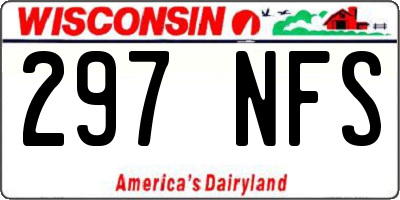WI license plate 297NFS