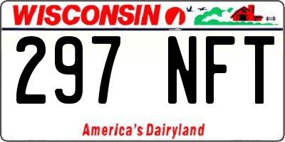 WI license plate 297NFT