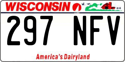 WI license plate 297NFV