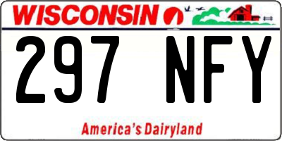 WI license plate 297NFY