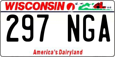 WI license plate 297NGA