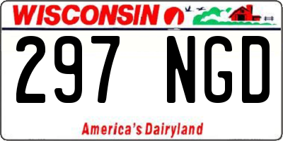 WI license plate 297NGD