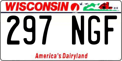 WI license plate 297NGF