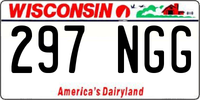 WI license plate 297NGG