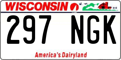 WI license plate 297NGK
