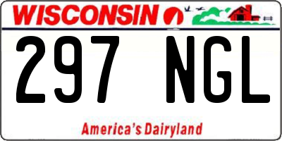 WI license plate 297NGL