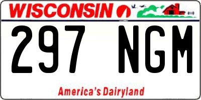 WI license plate 297NGM