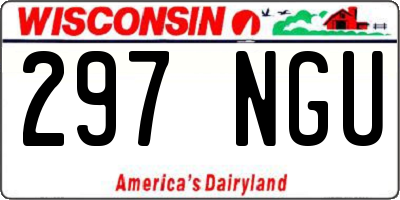 WI license plate 297NGU