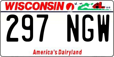 WI license plate 297NGW