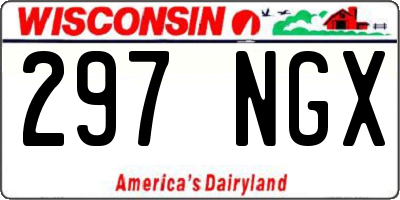 WI license plate 297NGX