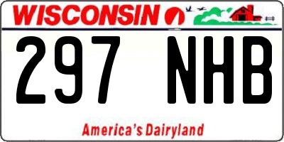 WI license plate 297NHB