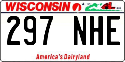 WI license plate 297NHE