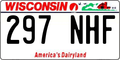 WI license plate 297NHF