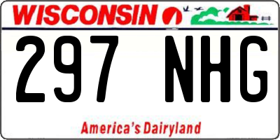 WI license plate 297NHG