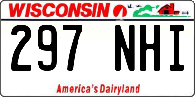 WI license plate 297NHI