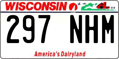 WI license plate 297NHM