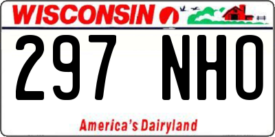 WI license plate 297NHO