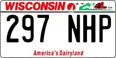 WI license plate 297NHP