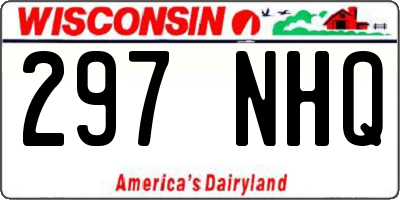 WI license plate 297NHQ