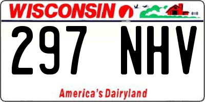 WI license plate 297NHV