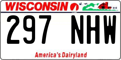 WI license plate 297NHW