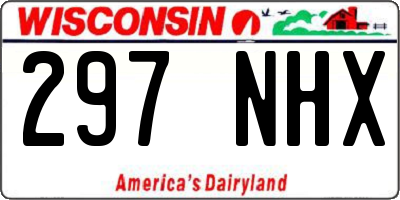 WI license plate 297NHX