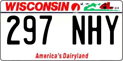 WI license plate 297NHY