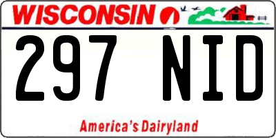 WI license plate 297NID