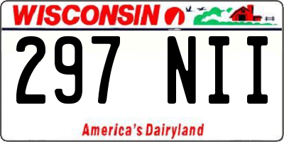 WI license plate 297NII