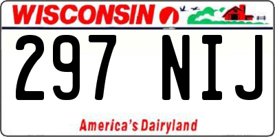 WI license plate 297NIJ