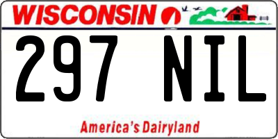WI license plate 297NIL