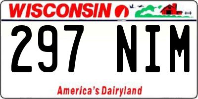 WI license plate 297NIM