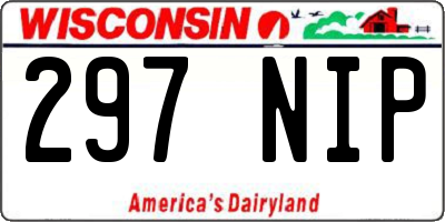 WI license plate 297NIP